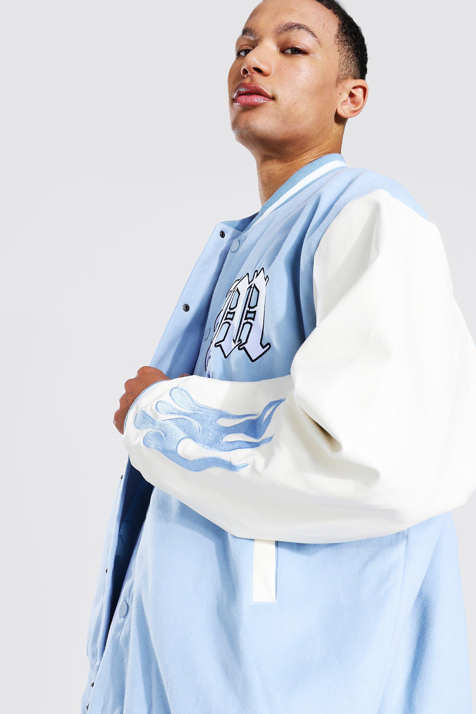 Tall Oversized La Varsity Bomber Jacket | boohoo Tall Oversized La Varsity Bomber Jacket | boohoo